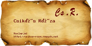 Csikós Róza névjegykártya